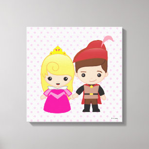 Aurora and Prince Philip Emoji 4 Canvas Print