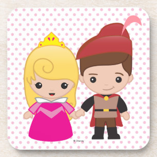 Aurora and Prince Philip Emoji Coaster