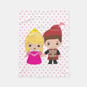 Aurora and Prince Philip Emoji Fleece Blanket