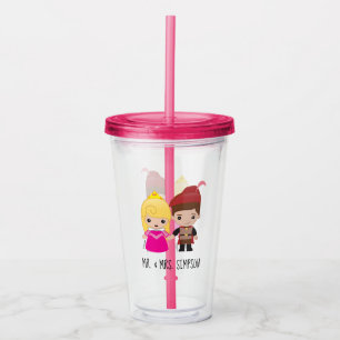 Aurora and Prince Philip Emoji - Mr. & Mrs. Acrylic Tumbler