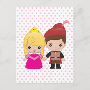 Aurora and Prince Philip Emoji Postcard