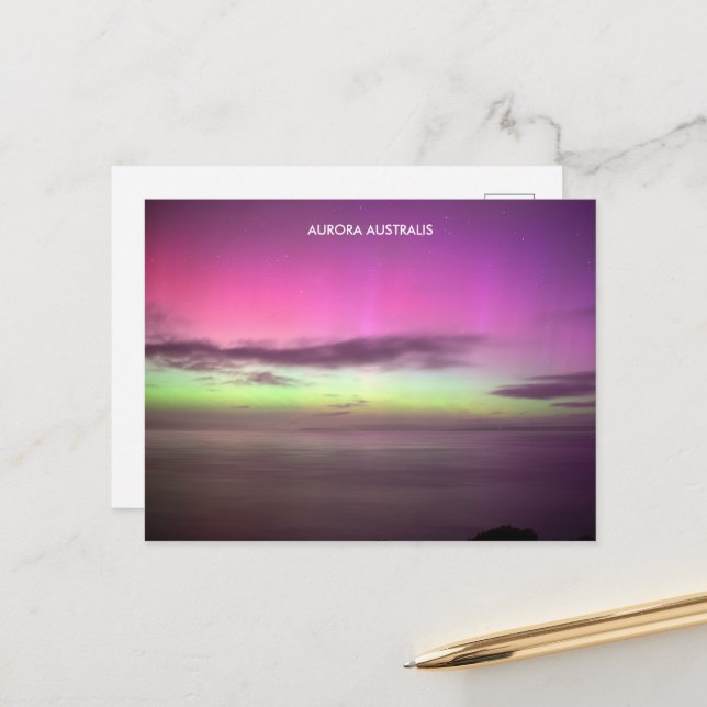 Aurora Australis - Southern Lights Australia Postcard (Front/Back In Situ)