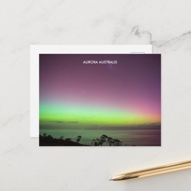 Aurora Australis - Southern Lights Australia Postcard (Front/Back In Situ)