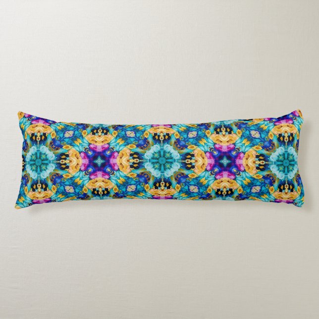 Aurora Blossom Tapestry Body Pillow (Front)