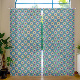 Aurora Blossom Tapestry Sheer Curtains