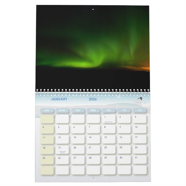 Aurora Borealis 2011 Calendar (Jan 2026)