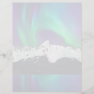 Aurora Borealis -  8.5" x 11" Stationery Sheet