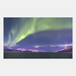 Aurora Borealis above Lyngenfjorden Norway Sticker