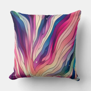 Aurora Borealis Abstract Throw Pillow