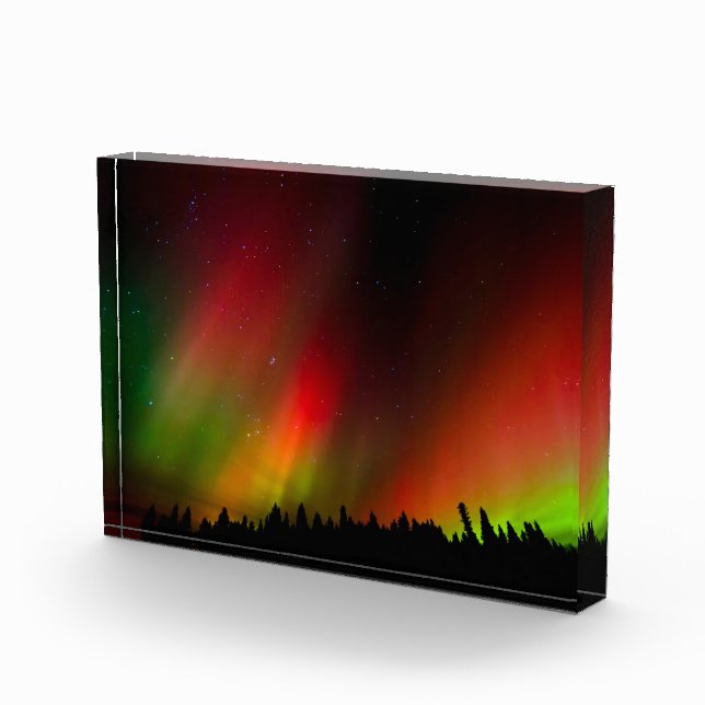 Aurora Borealis and trees Photo Block (Right)