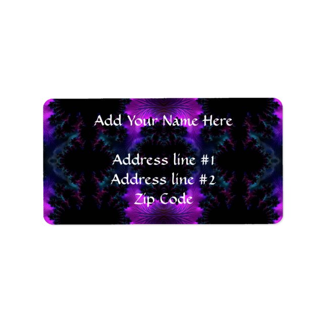 Aurora Borealis at Midnight Fractal Abstract Label (Front)