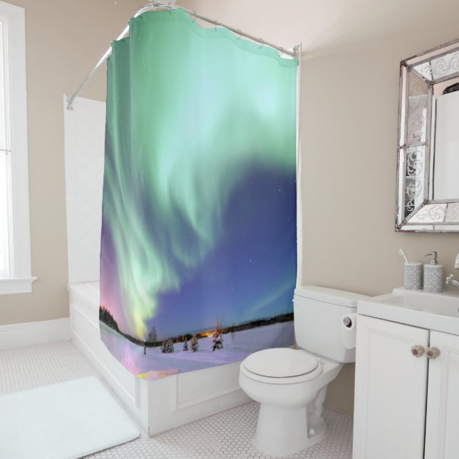 Aurora Borealis au-dessus du rideau de douche de l (En situation)