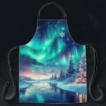 aurora borealis/Christmas/Winter Apron<br><div class="desc">hint of Christmas</div>