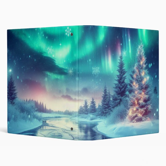 aurora borealis/Christmas/Winter Binder (Background)