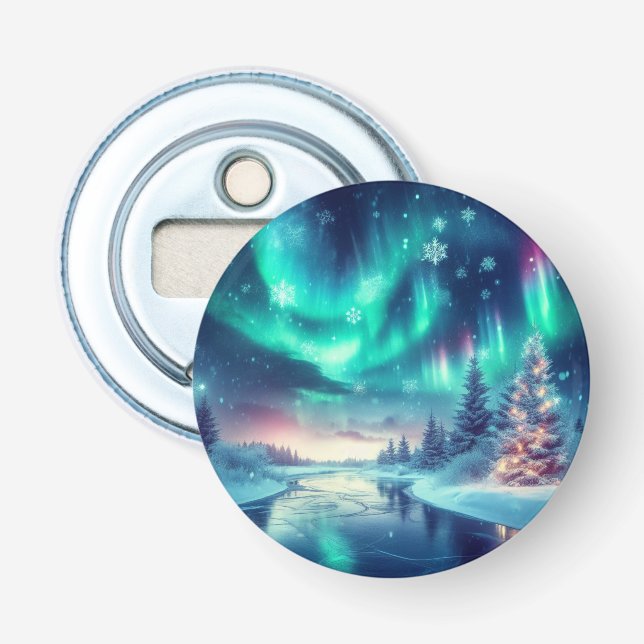 aurora borealis/Christmas/Winter Bottle Opener (Front)
