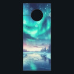 aurora borealis/Christmas/Winter Door Hanger<br><div class="desc">hint of Christmas</div>