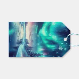 aurora borealis/Christmas/Winter Gift Tags