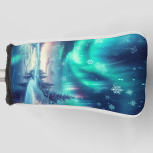 aurora borealis/Christmas/Winter Golf Head Cover