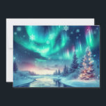 aurora borealis/Christmas/Winter Holiday Card<br><div class="desc">hint of Christmas</div>