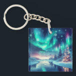 aurora borealis/Christmas/Winter Keychain<br><div class="desc">hint of Christmas</div>