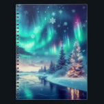 aurora borealis/Christmas/Winter Notebook<br><div class="desc">hint of Christmas</div>