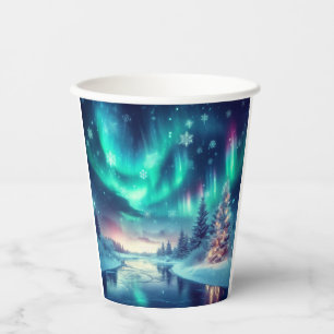 aurora borealis/Christmas/Winter Paper Cups