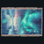 aurora borealis/Christmas/Winter Throw Blanket<br><div class="desc">hint of Christmas</div>
