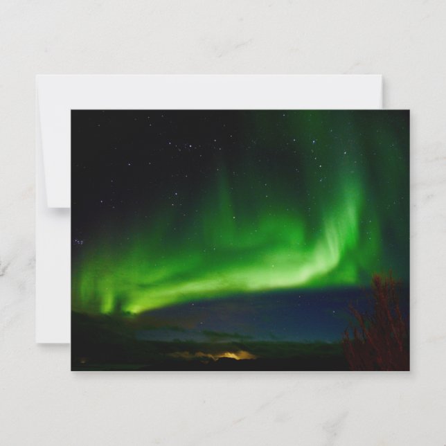 Aurora Borealis Colours The Night Sky Card (Front)