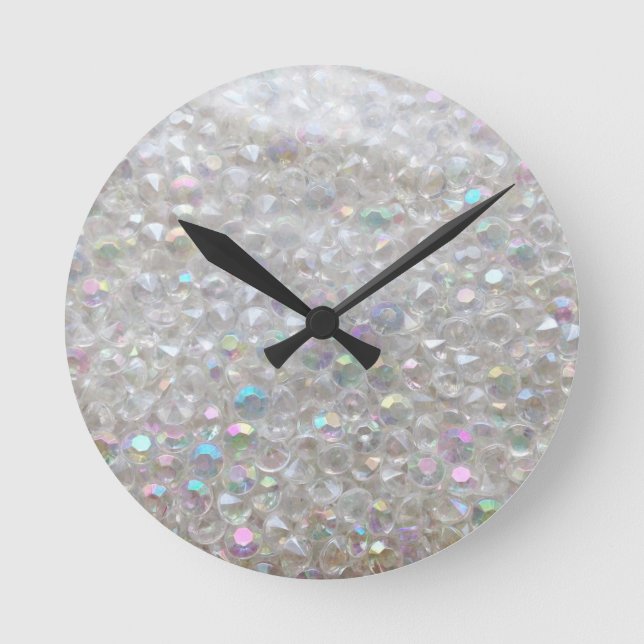 Aurora Borealis Crystals Image Wall Clock (Front)