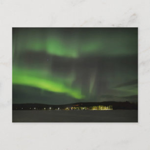 Aurora borealis dans le ciel carte postale