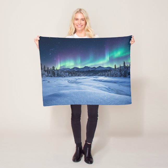 Aurora Borealis Fleece Blanket (In Situ)