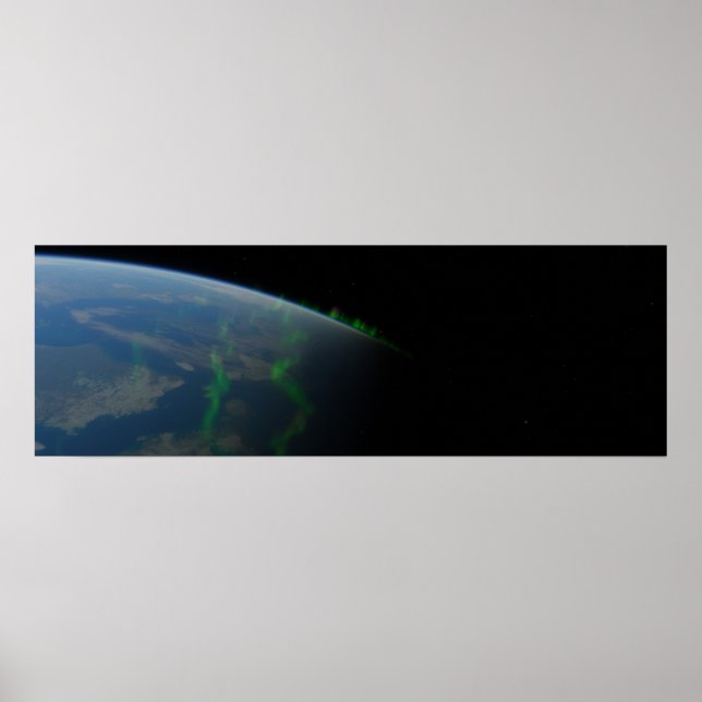 Aurora Borealis from Space Poster (Front)