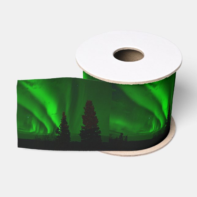 aurora-borealis green grosgrain ribbon (Spool)