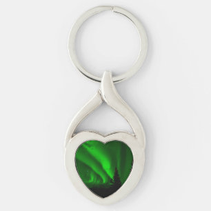 aurora-borealis green keychain