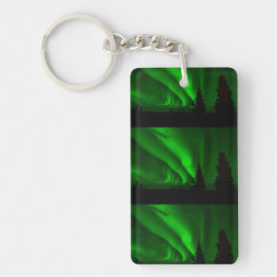 aurora-borealis green keychain