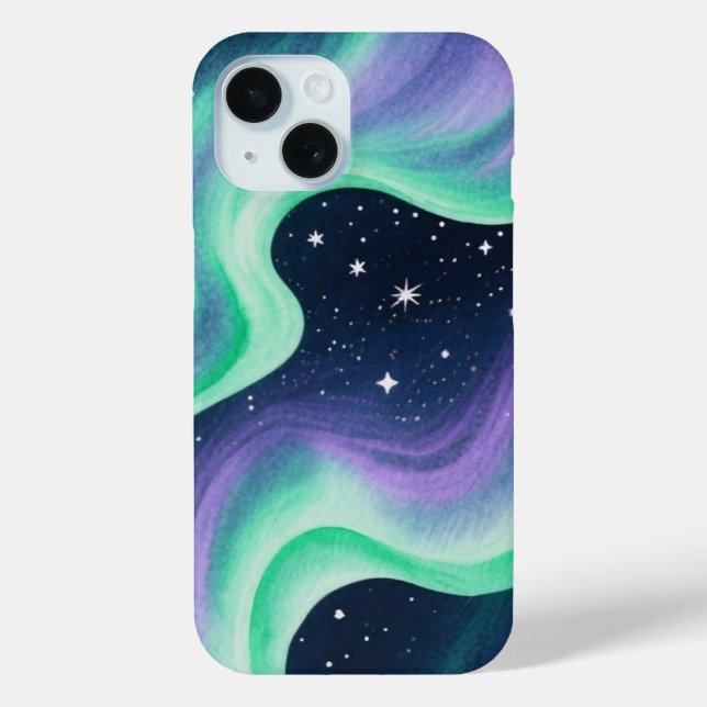 Aurora Borealis, Green & Purple pattern Case-Mate iPhone Case (Back)