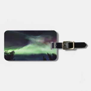 Aurora borealis in Finnish Lapland Luggage Tag