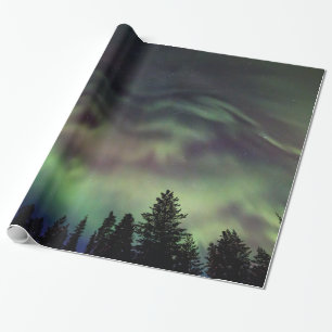 Aurora borealis in Finnish Lapland Wrapping Paper