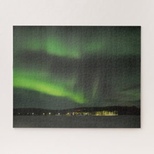 Aurora borealis in the sky in Lapland Jigsaw Puzzle