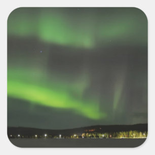 Aurora borealis in the sky sticker