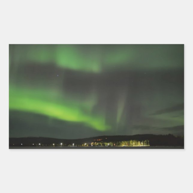 Aurora borealis in the sky sticker (Front)