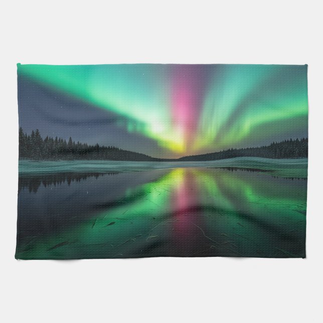 Aurora Borealis Kitchen Towel (Horizontal)