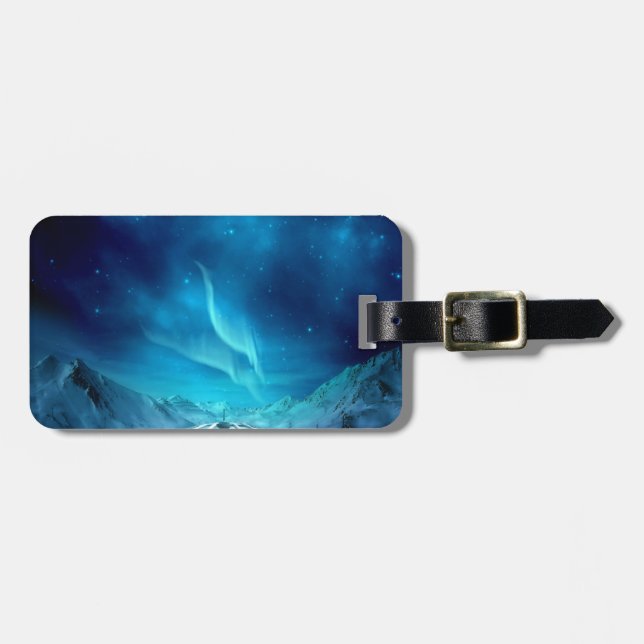 Aurora Borealis Luggage Tag (Front Horizontal)