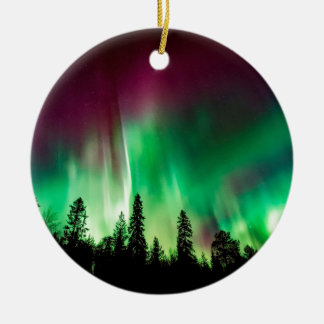 Aurora borealis lumières nord ornement céramique