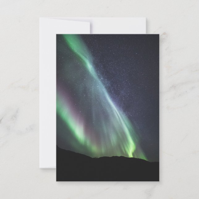Aurora Borealis Milky Way Galaxy Card (Front)