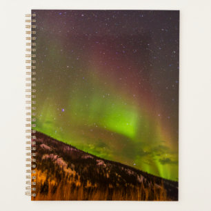 Aurora Borealis Mountains Fairbanks Alaska Planner