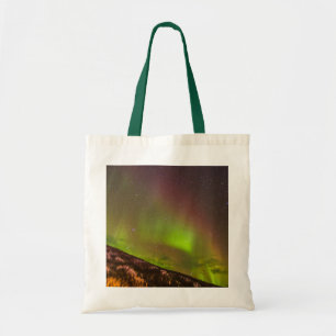 Aurora Borealis   Mountains Fairbanks Alaska Tote Bag