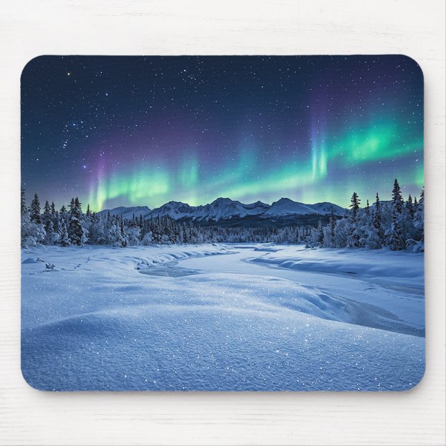 Aurora Borealis Mouse Pad (Front)