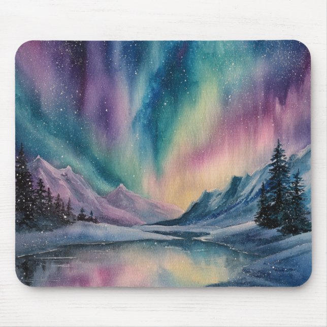 Aurora Borealis Mouse Pad (Front)