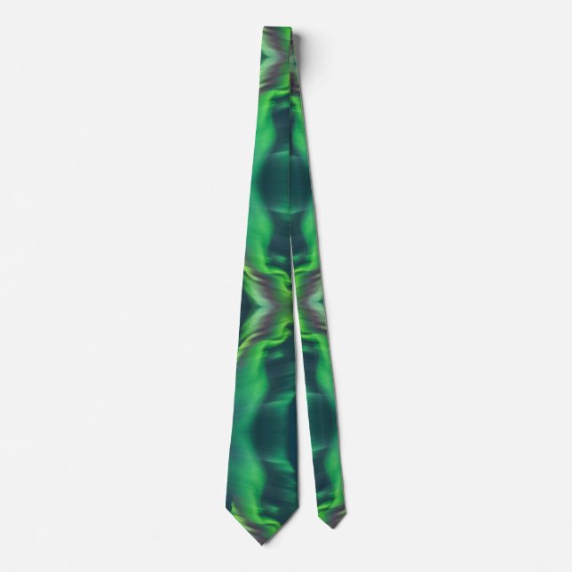 Aurora Borealis Mysical Boho Green Cravate bleu (Devant)